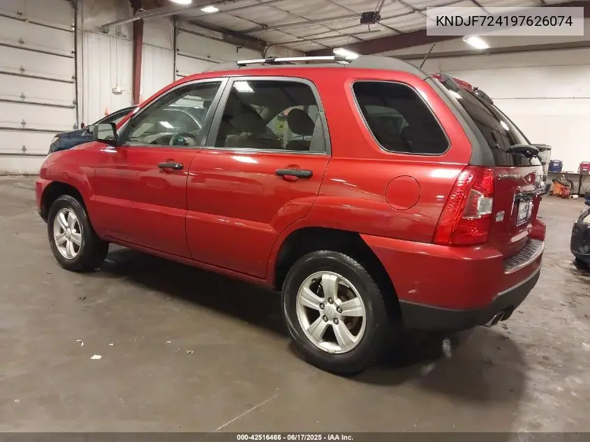 2009 Kia Sportage Lx VIN: KNDJF724197626074 Lot: 42516466