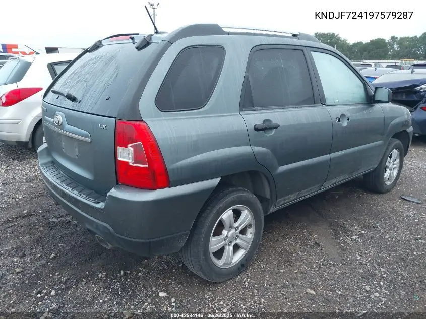2009 Kia Sportage Lx VIN: KNDJF724197579287 Lot: 42584146