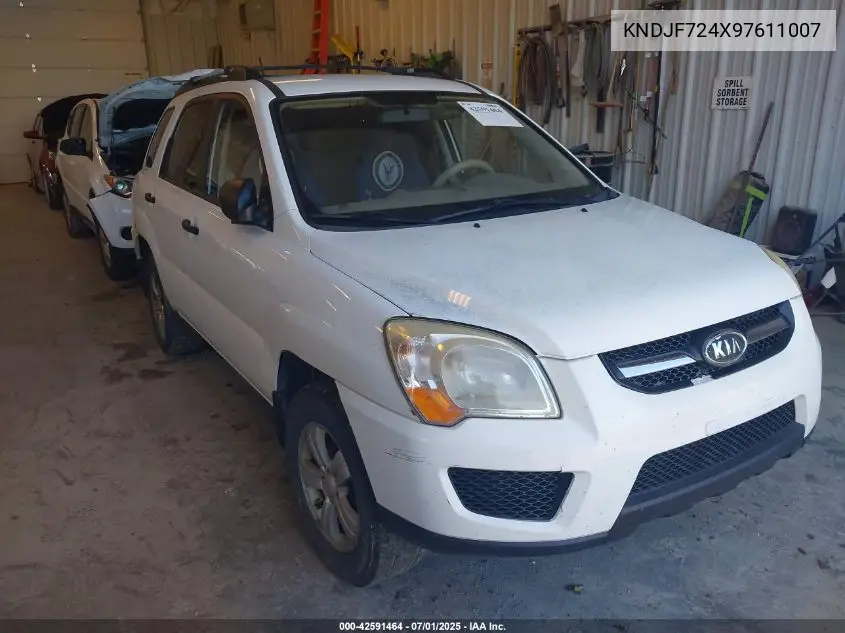 2009 Kia Sportage Lx VIN: KNDJF724X97611007 Lot: 42591464
