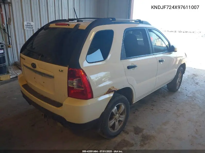 2009 Kia Sportage Lx VIN: KNDJF724X97611007 Lot: 42591464