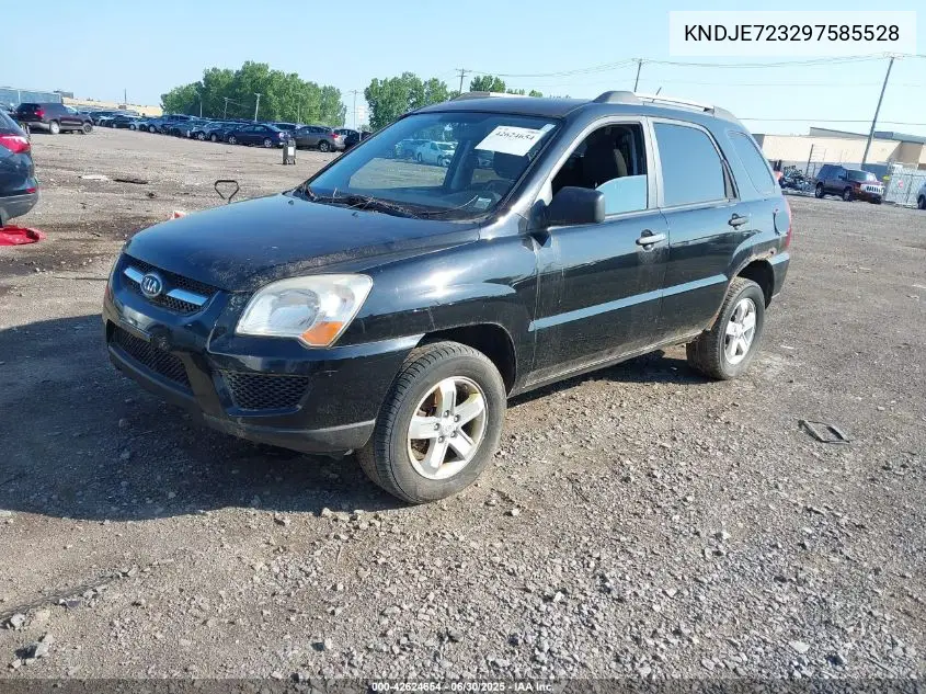 2009 Kia Sportage Lx V6 VIN: KNDJE723297585528 Lot: 42624654
