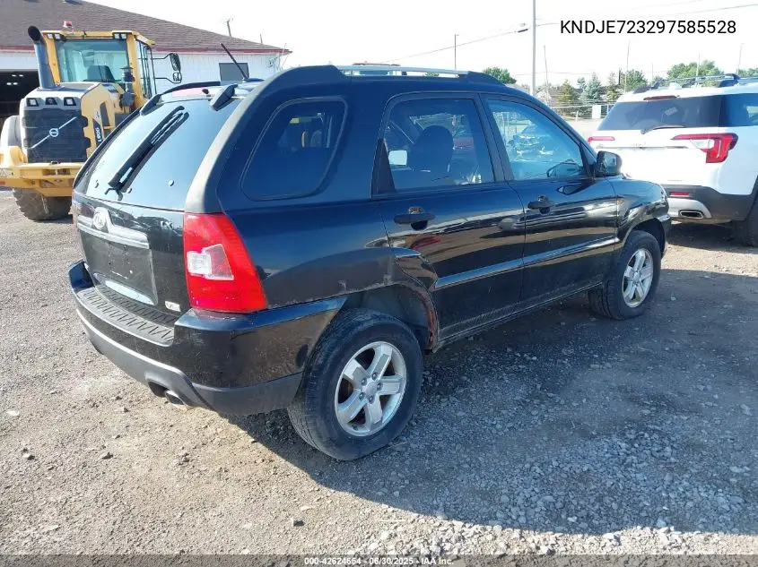 2009 Kia Sportage Lx V6 VIN: KNDJE723297585528 Lot: 42624654