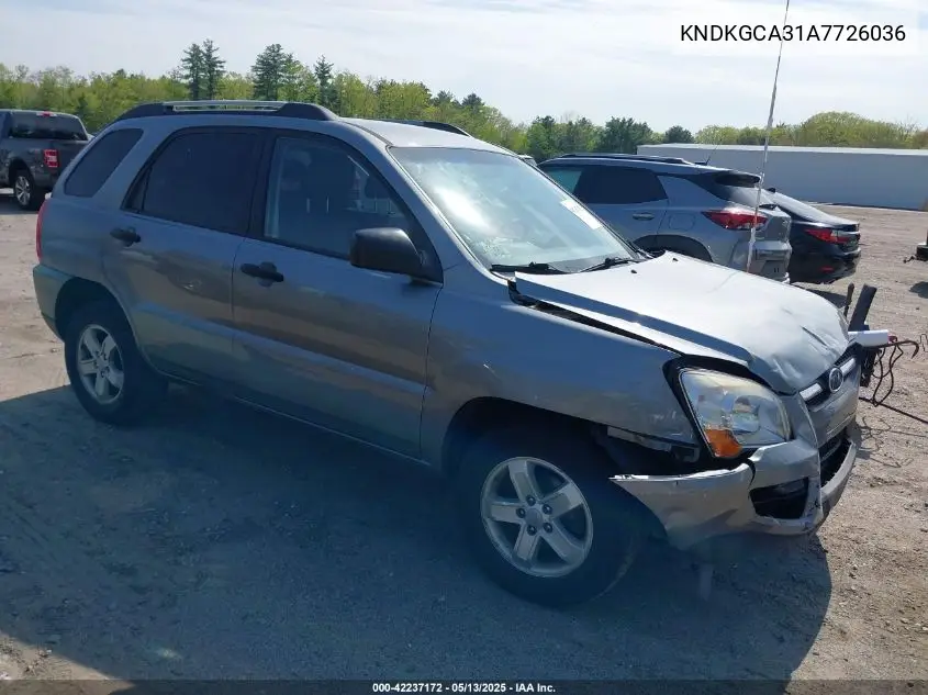 2010 Kia Sportage Lx V6 VIN: KNDKGCA31A7726036 Lot: 42237172