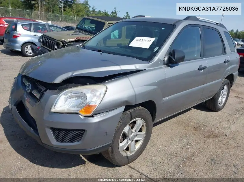 2010 Kia Sportage Lx V6 VIN: KNDKGCA31A7726036 Lot: 42237172