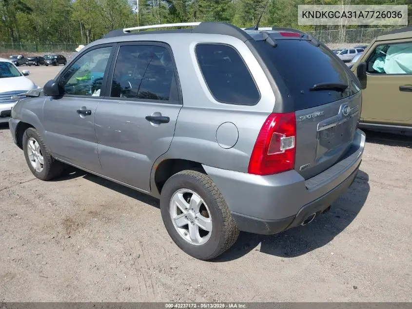 2010 Kia Sportage Lx V6 VIN: KNDKGCA31A7726036 Lot: 42237172