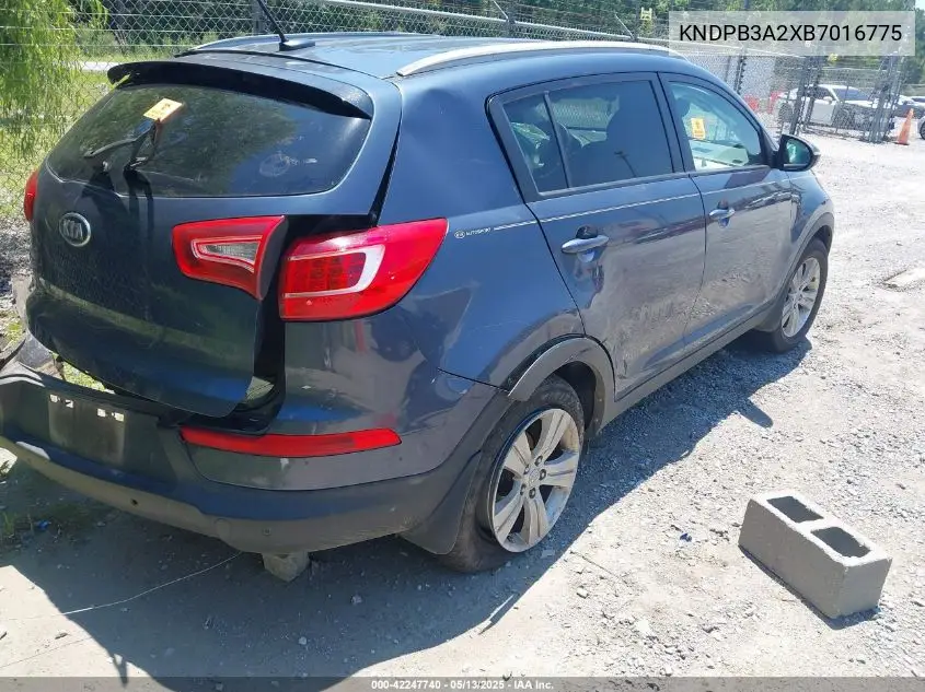 2011 Kia Sportage Lx VIN: KNDPB3A2XB7016775 Lot: 42247740