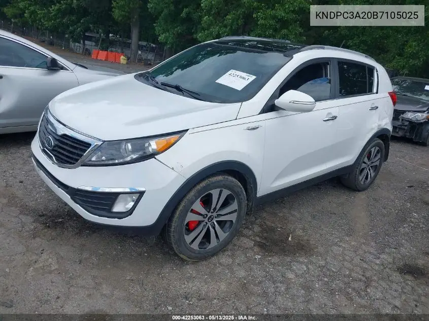 2011 Kia Sportage Ex VIN: KNDPC3A20B7105025 Lot: 42253063