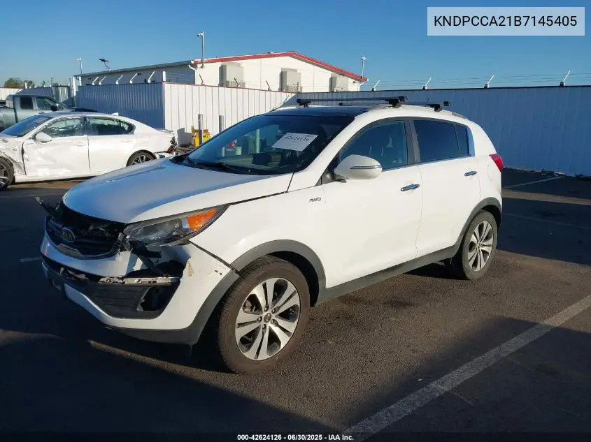 2011 Kia Sportage Ex/Sx VIN: KNDPCCA21B7145405 Lot: 42624126