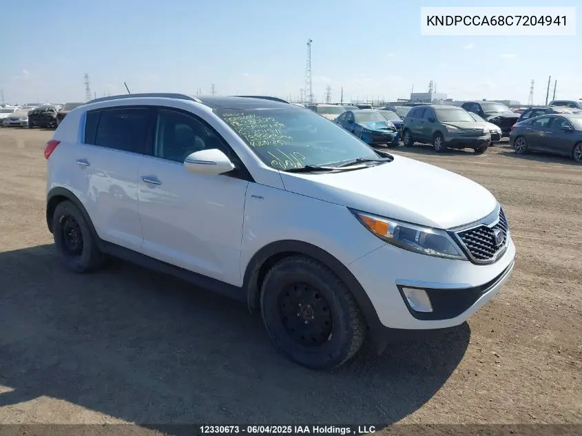 2012 Kia Sportage Sx VIN: KNDPCCA68C7204941 Lot: 12330673
