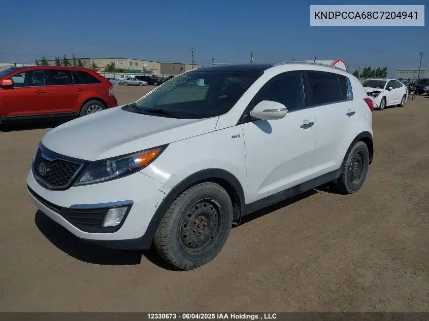 2012 Kia Sportage Sx VIN: KNDPCCA68C7204941 Lot: 12330673