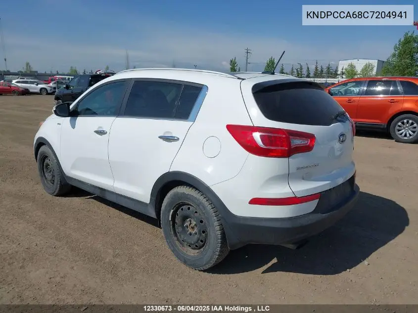 2012 Kia Sportage Sx VIN: KNDPCCA68C7204941 Lot: 12330673