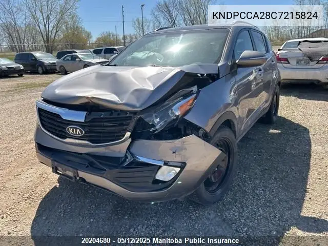 2012 Kia Sportage Ex VIN: KNDPCCA28C7215824 Lot: 20204680