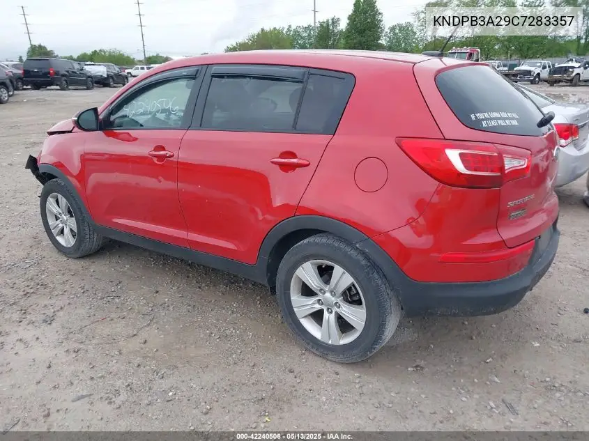 2012 Kia Sportage Lx VIN: KNDPB3A29C7283357 Lot: 42240506