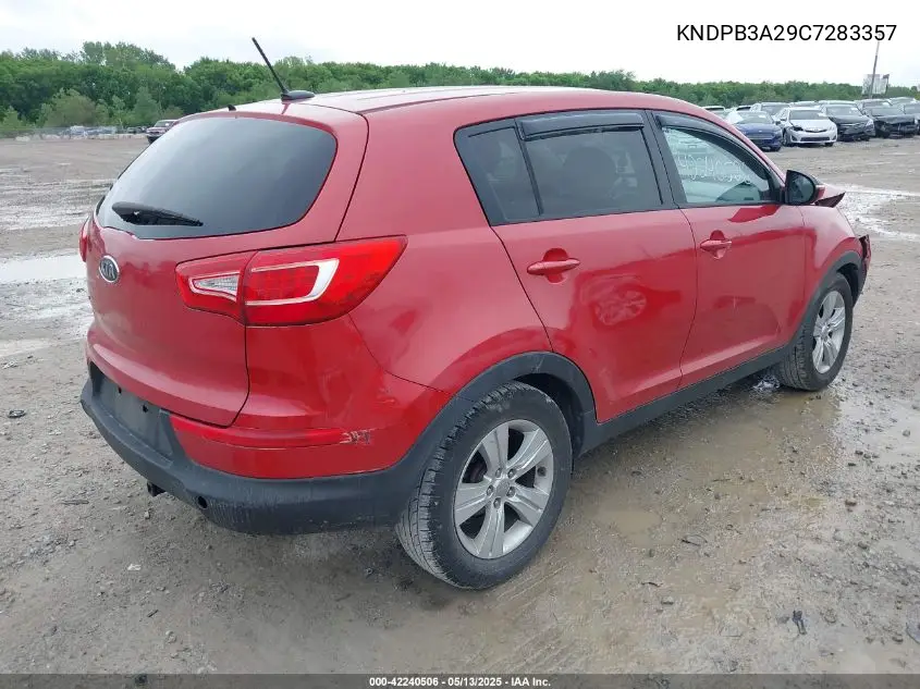 2012 Kia Sportage Lx VIN: KNDPB3A29C7283357 Lot: 42240506