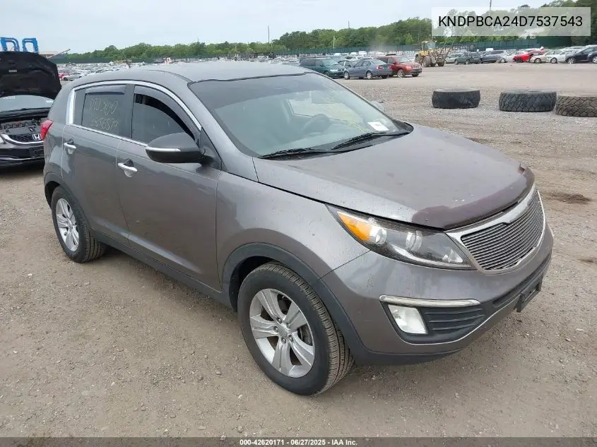 2013 Kia Sportage Lx VIN: KNDPBCA24D7537543 Lot: 42620171