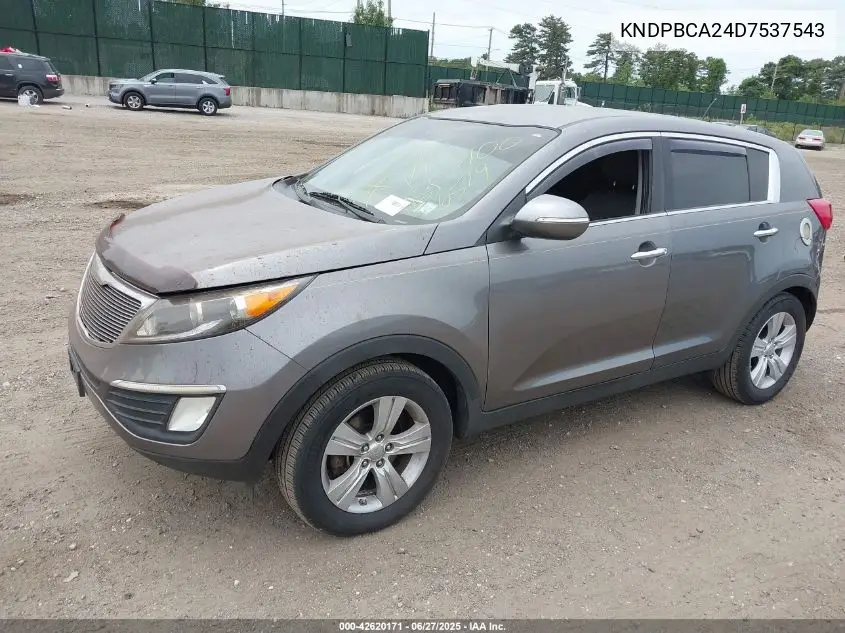2013 Kia Sportage Lx VIN: KNDPBCA24D7537543 Lot: 42620171