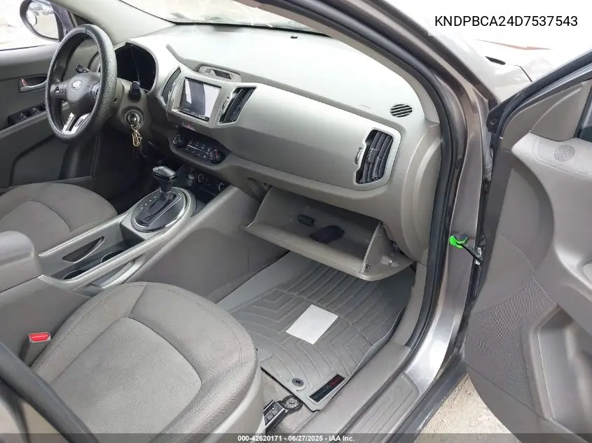 2013 Kia Sportage Lx VIN: KNDPBCA24D7537543 Lot: 42620171