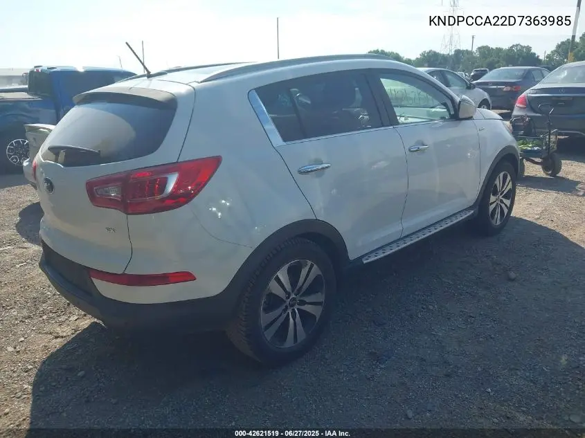2013 Kia Sportage Ex VIN: KNDPCCA22D7363985 Lot: 42621519