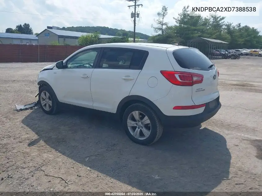2013 Kia Sportage Lx VIN: KNDPBCA2XD7388538 Lot: 42755364