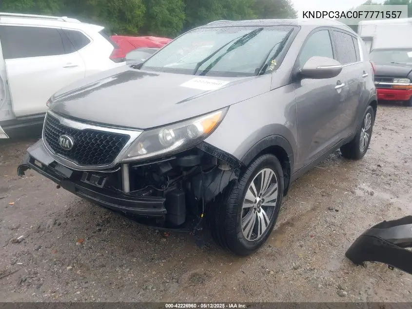 2015 Kia Sportage Ex VIN: KNDPC3AC0F7771557 Lot: 42226960