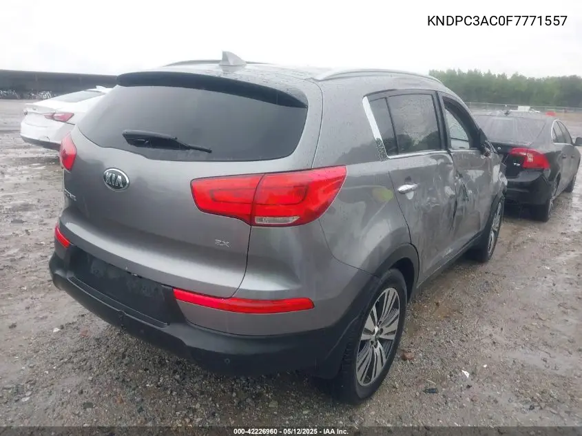 2015 Kia Sportage Ex VIN: KNDPC3AC0F7771557 Lot: 42226960