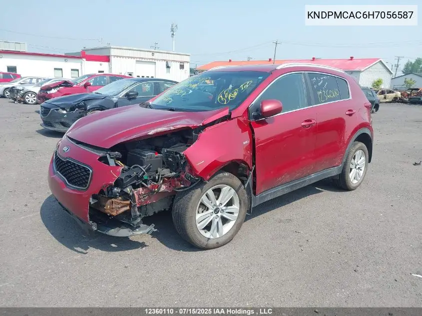 2017 Kia Sportage Lx VIN: KNDPMCAC6H7056587 Lot: 12360110