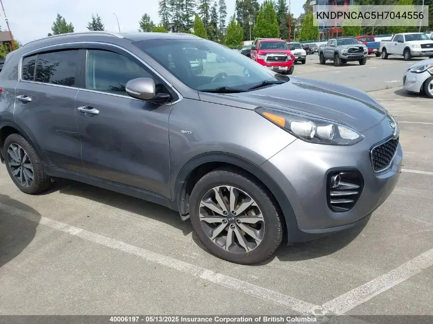 2017 Kia Sportage Ex VIN: KNDPNCAC5H7044556 Lot: 40006197