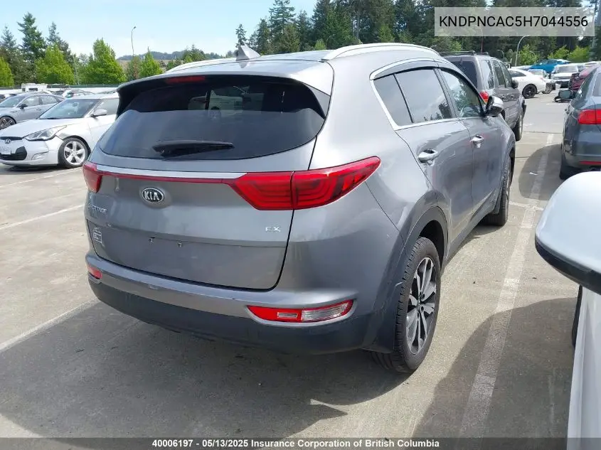 2017 Kia Sportage Ex VIN: KNDPNCAC5H7044556 Lot: 40006197