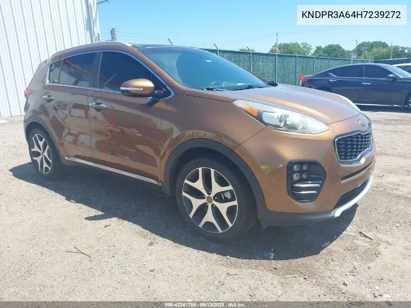 2017 Kia Sportage Sx Turbo VIN: KNDPR3A64H7239272 Lot: 42241784