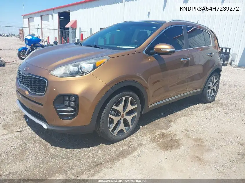 2017 Kia Sportage Sx Turbo VIN: KNDPR3A64H7239272 Lot: 42241784