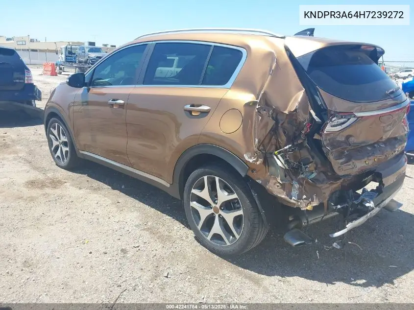 2017 Kia Sportage Sx Turbo VIN: KNDPR3A64H7239272 Lot: 42241784