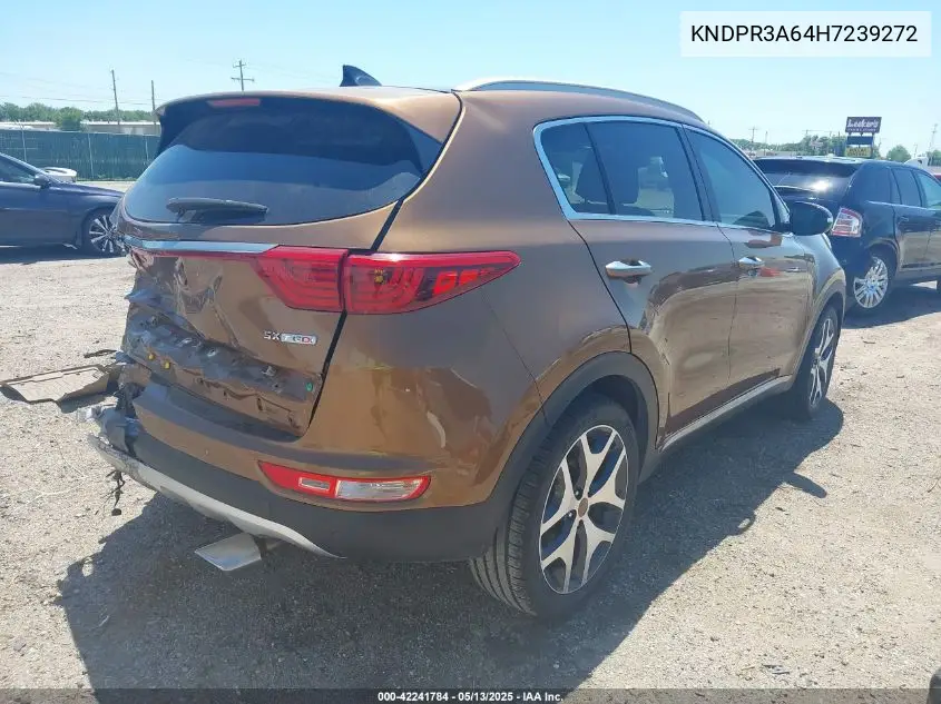2017 Kia Sportage Sx Turbo VIN: KNDPR3A64H7239272 Lot: 42241784