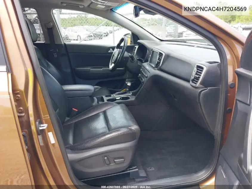 2017 Kia Sportage Ex VIN: KNDPNCAC4H7204569 Lot: 42607885