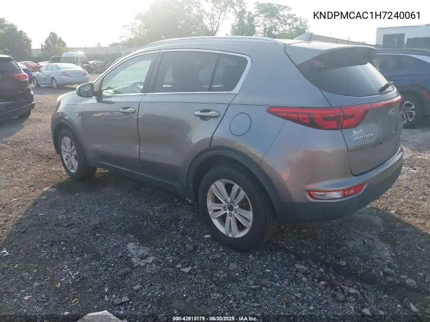 2017 Kia Sportage Lx VIN: KNDPMCAC1H7240061 Lot: 42615179