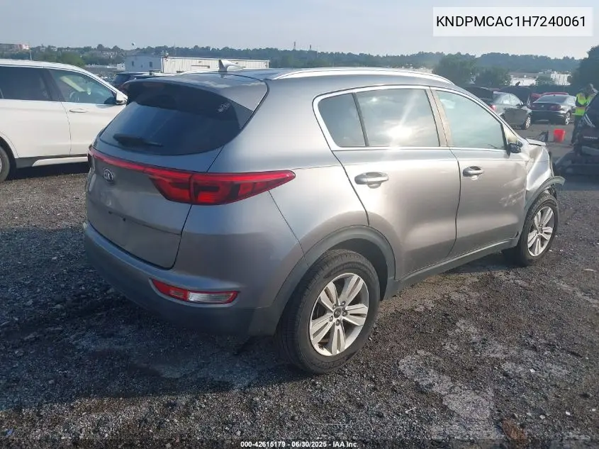2017 Kia Sportage Lx VIN: KNDPMCAC1H7240061 Lot: 42615179