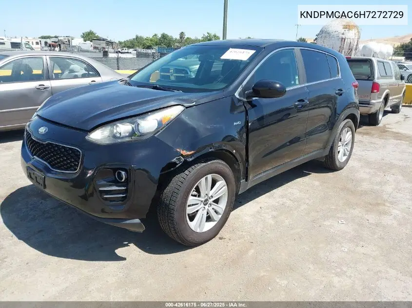 2017 Kia Sportage Lx VIN: KNDPMCAC6H7272729 Lot: 42616175