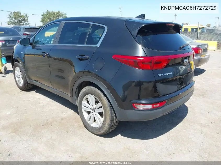 2017 Kia Sportage Lx VIN: KNDPMCAC6H7272729 Lot: 42616175
