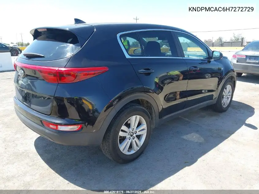 2017 Kia Sportage Lx VIN: KNDPMCAC6H7272729 Lot: 42616175