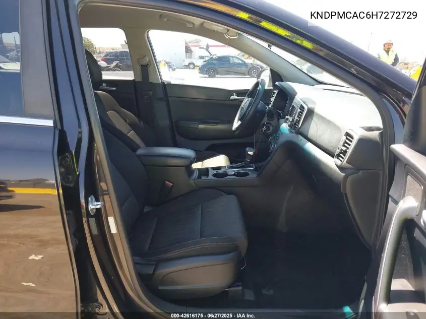 2017 Kia Sportage Lx VIN: KNDPMCAC6H7272729 Lot: 42616175