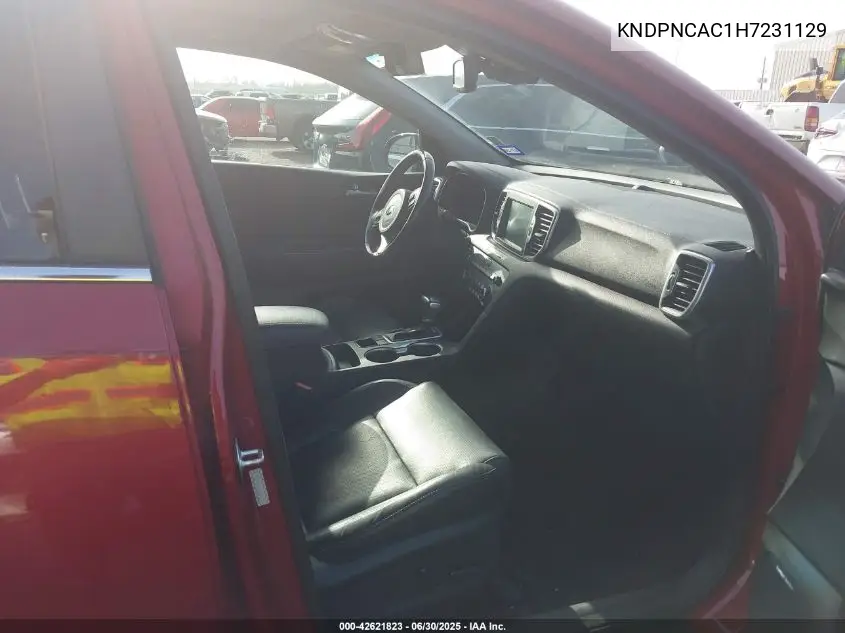 2017 Kia Sportage Ex VIN: KNDPNCAC1H7231129 Lot: 42621823
