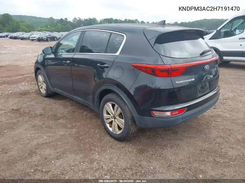 2017 Kia Sportage Lx VIN: KNDPM3AC2H7191470 Lot: 42632075