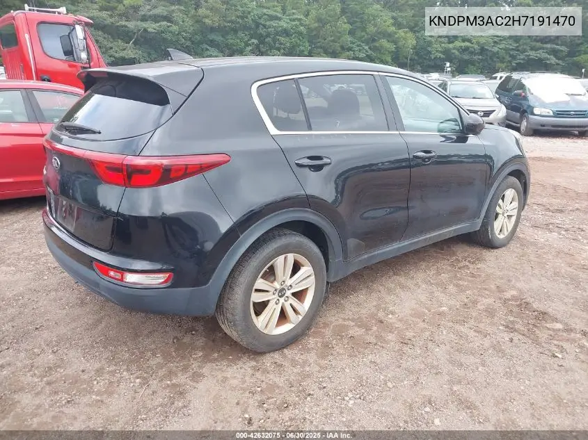 2017 Kia Sportage Lx VIN: KNDPM3AC2H7191470 Lot: 42632075