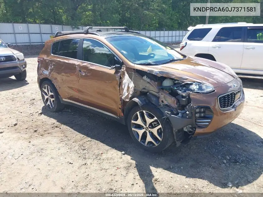 2018 Kia Sportage Sx Turbo VIN: KNDPRCA60J7371581 Lot: 42209434