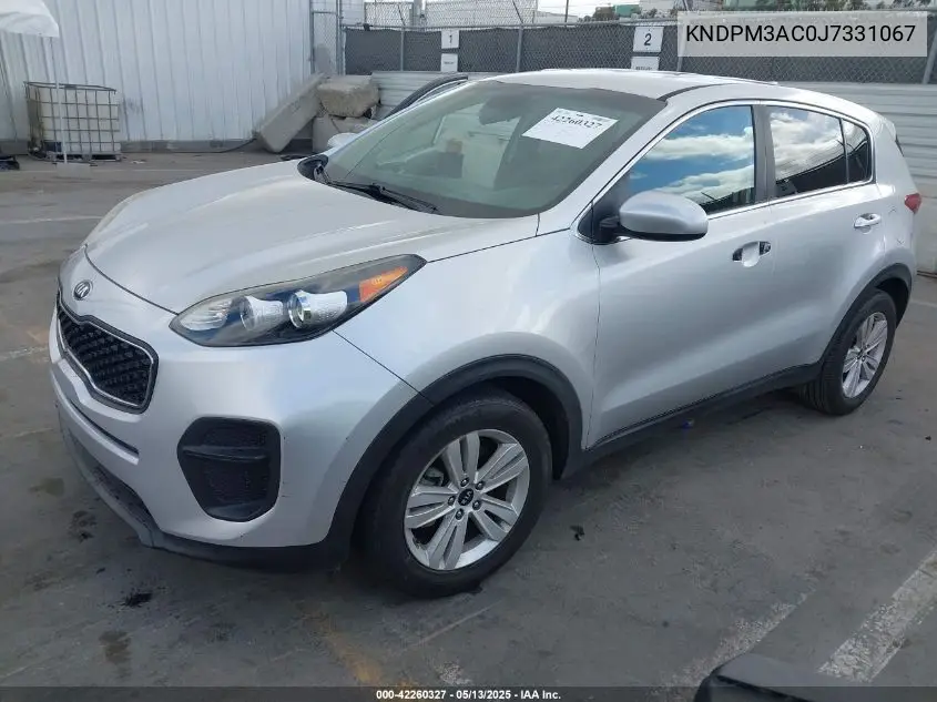 2018 Kia Sportage Lx VIN: KNDPM3AC0J7331067 Lot: 42260327