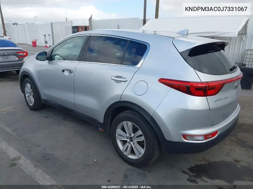 2018 Kia Sportage Lx VIN: KNDPM3AC0J7331067 Lot: 42260327