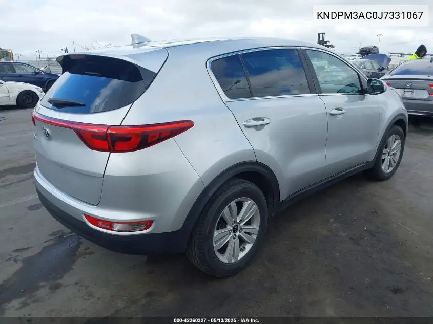 2018 Kia Sportage Lx VIN: KNDPM3AC0J7331067 Lot: 42260327