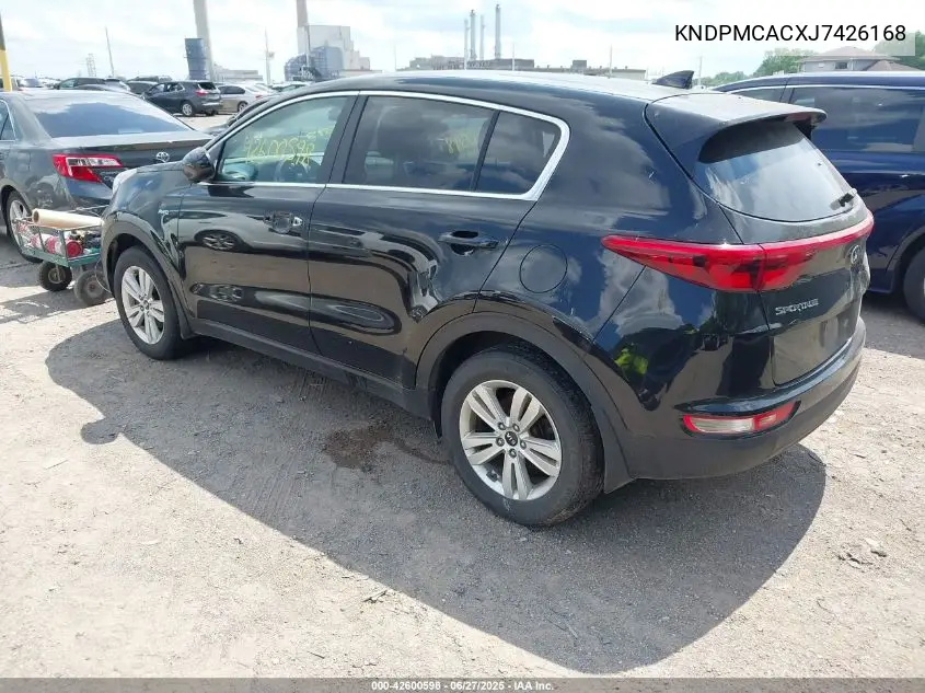 2018 Kia Sportage Lx VIN: KNDPMCACXJ7426168 Lot: 42600598