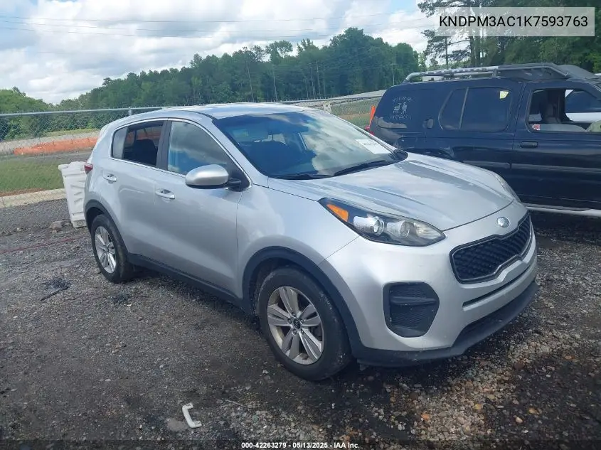 2019 Kia Sportage Lx VIN: KNDPM3AC1K7593763 Lot: 42263279