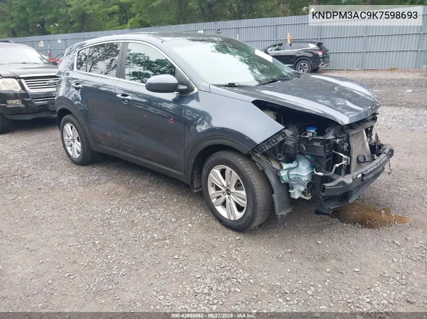 2019 Kia Sportage Lx VIN: KNDPM3AC9K7598693 Lot: 42608562