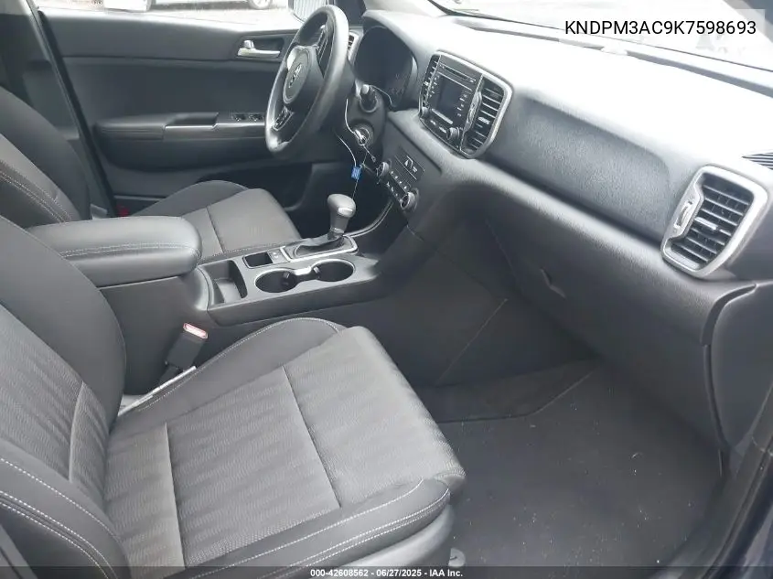 2019 Kia Sportage Lx VIN: KNDPM3AC9K7598693 Lot: 42608562